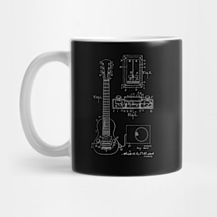 Guitar Vintage Patent Drawing Mug